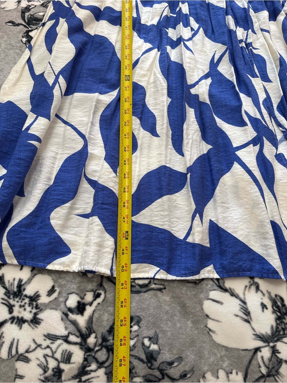 Cupshe Royal Blue and White Maxi Dress with Side Slit - Picture 12 of 13